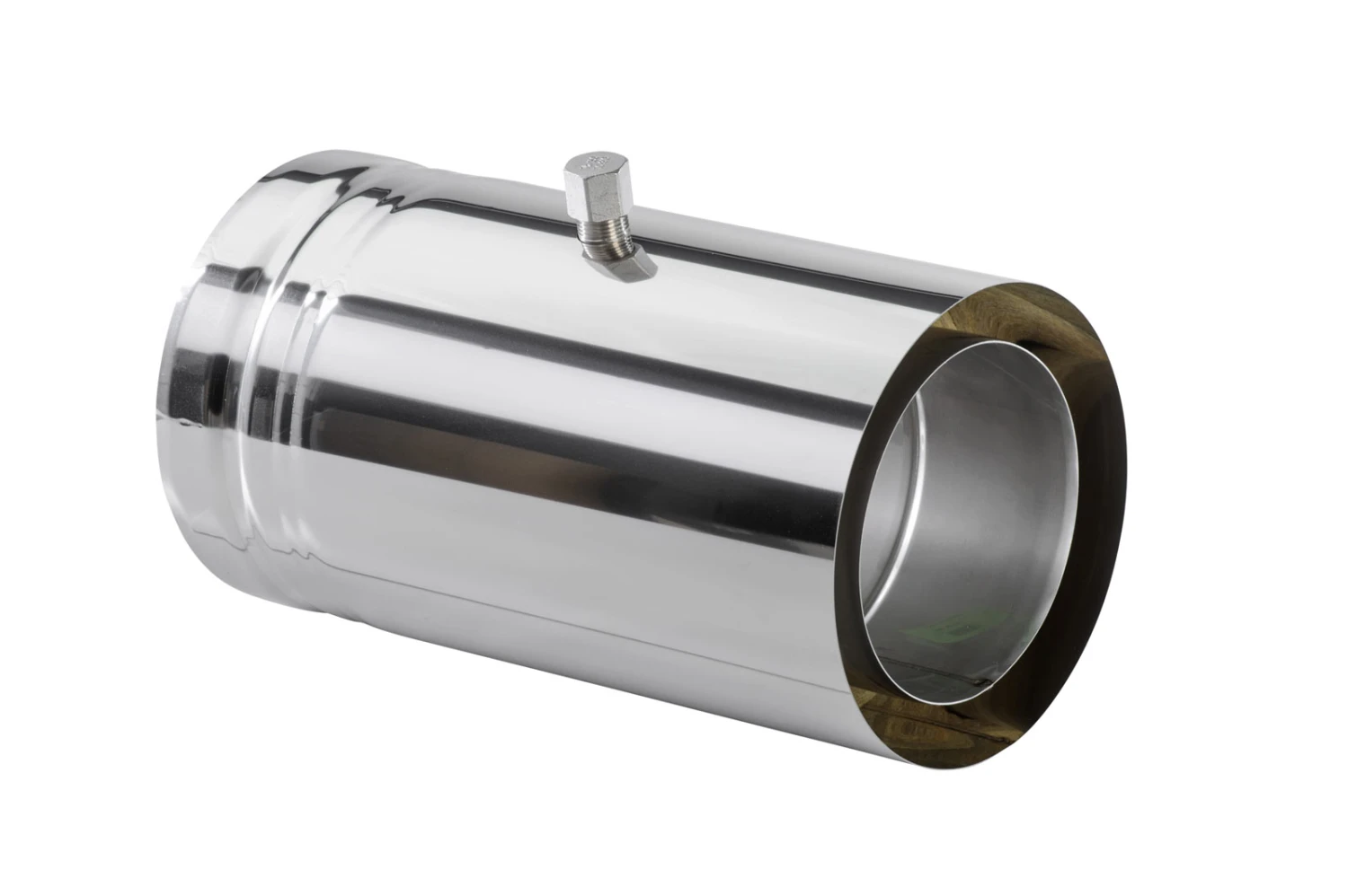 Schornsteinrohr Edelstahl 360 Mm Doppelwandig Mit Messstutzen - Eka Cosmos D 25 – Bild 3