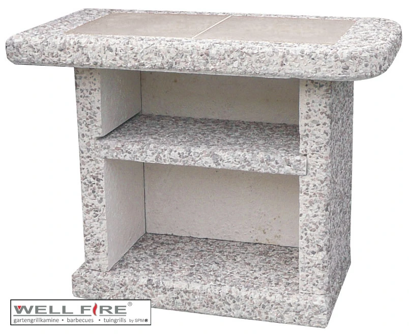 Beistelltisch Für Grillkamin AVANTA Grau-weiß – Bild 2