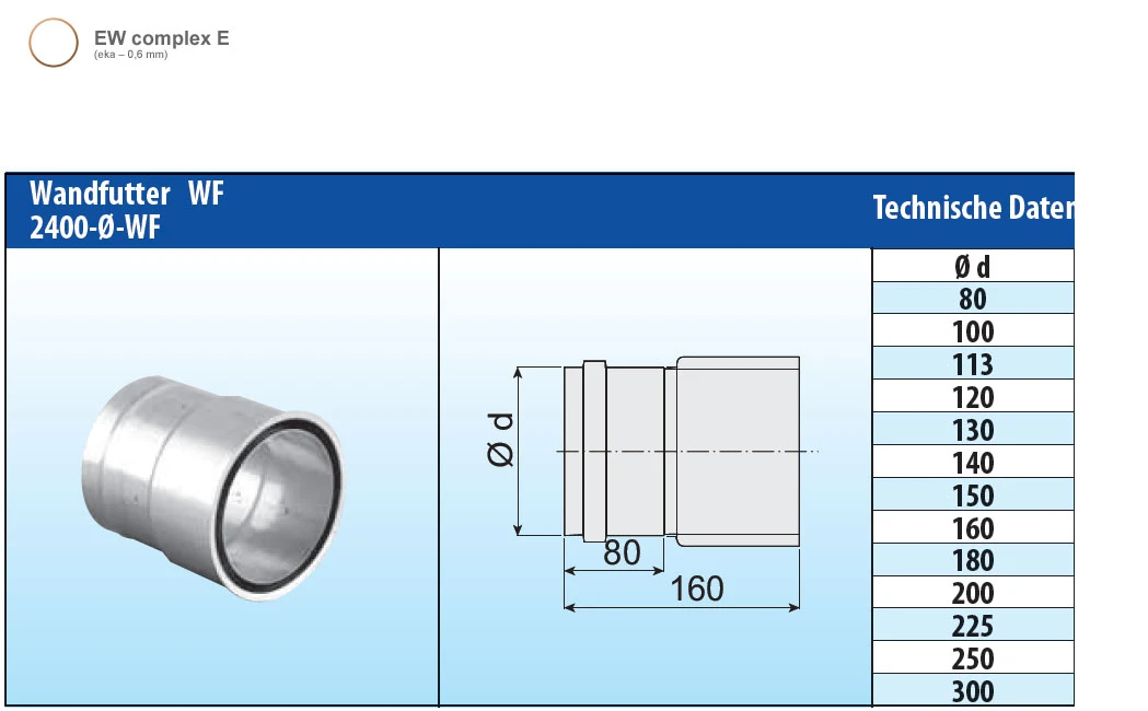 Doppelwandfutter Edelstahl Einwandig - Eka Complex E – Bild 3
