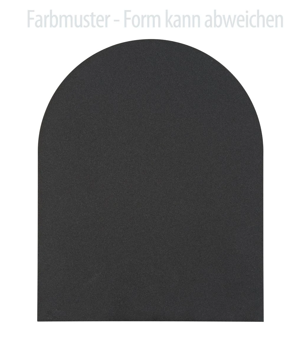 Kamin Bodenplatte, 2 Mm Stahl, Fünfeck 1100 X 1100 Mm, Schwarz – Bild 2