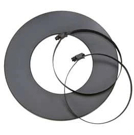 Rosette Mit Zwei Schellen FĂŒr Aluflexrohr, Grau â Bild 2