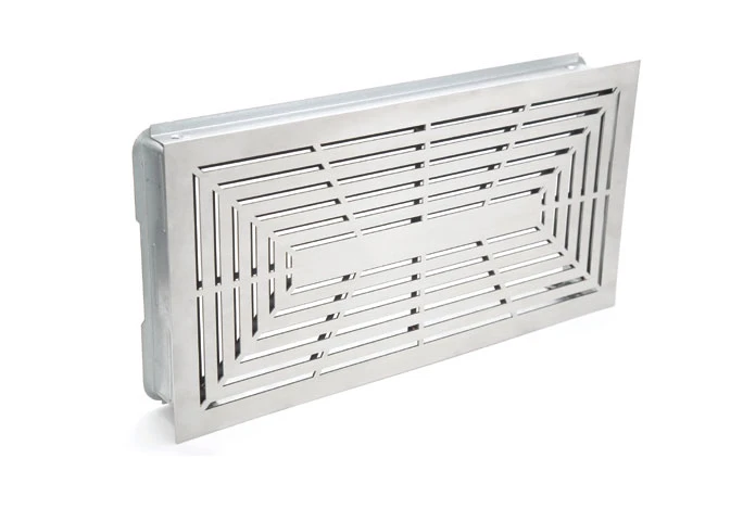 Design Lüftungsgitter 45 X 23 Cm Mit Einbaurahmen Weiß - Weiß – Bild 2