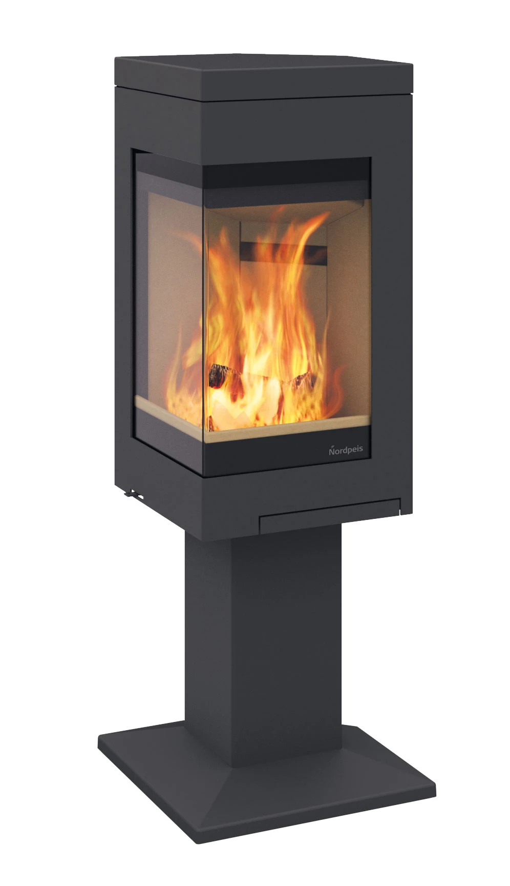 Kaminofen Nordpeis QUADRO 1 Schwarz, 6 KW – Bild 2