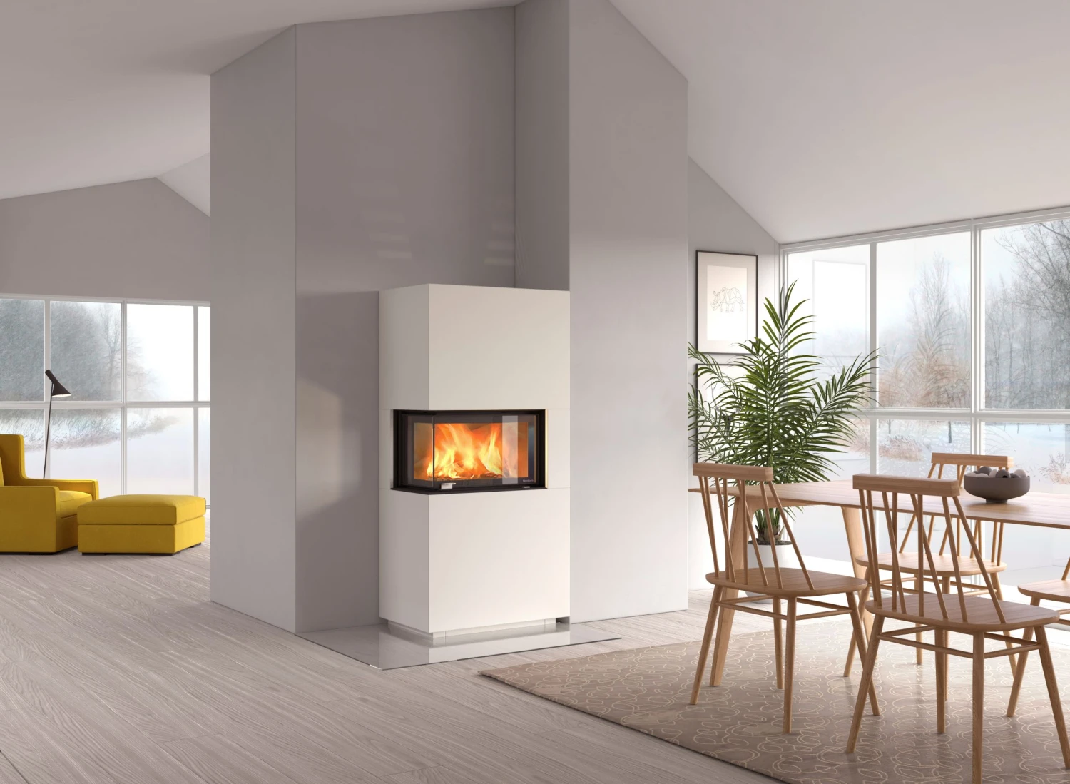 Kaminbausatz Nordpeis MONACO A Links IR Super Max, 7 KW – Bild 3