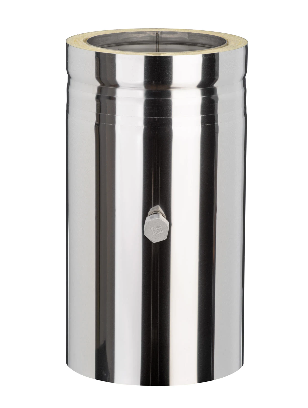 Schornsteinrohr Edelstahl 360 Mm Doppelwandig Mit Messstutzen - Eka Cosmos D 25 – Bild 4