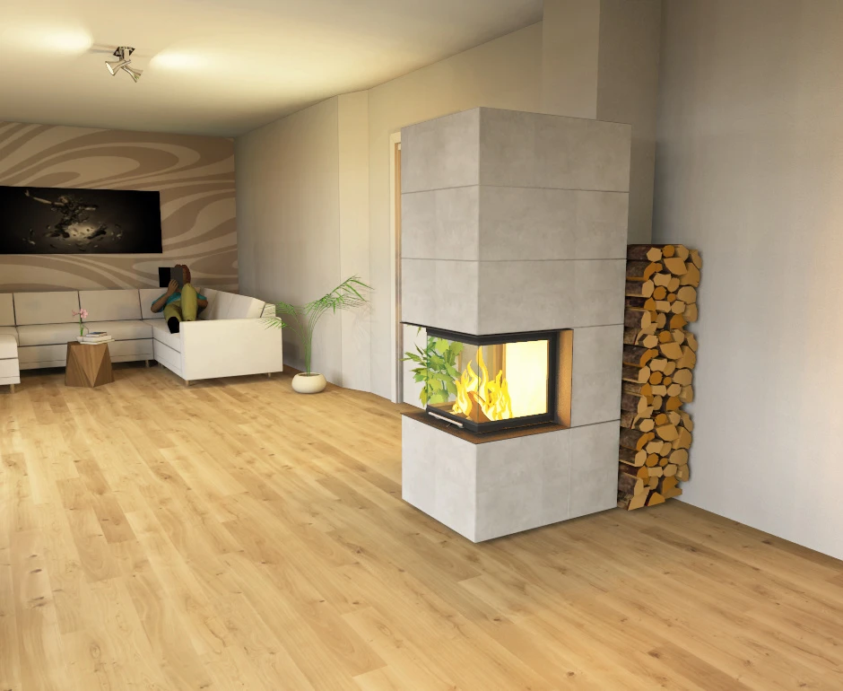 Kaminbausatz Brunner Systemkamin BSK 10 Panorama Kamin Schiebetür, 8 KW – Bild 7