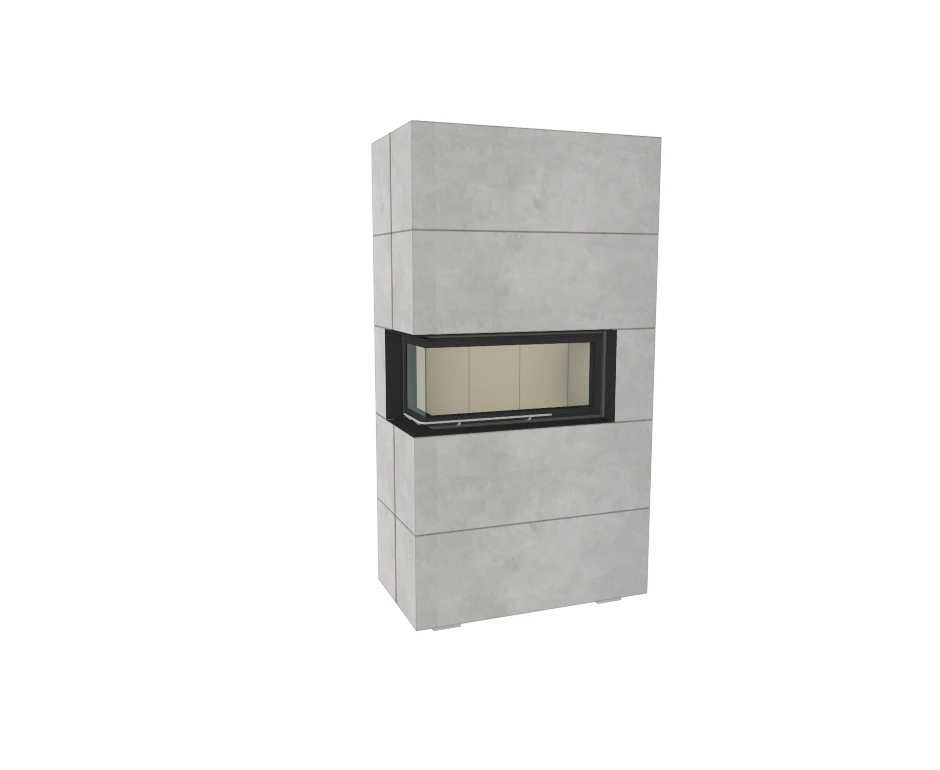 Kaminbausatz Brunner BSK 07 Architektur Kamin Eck Links SchiebetĂĽr Hoch, 10 KW