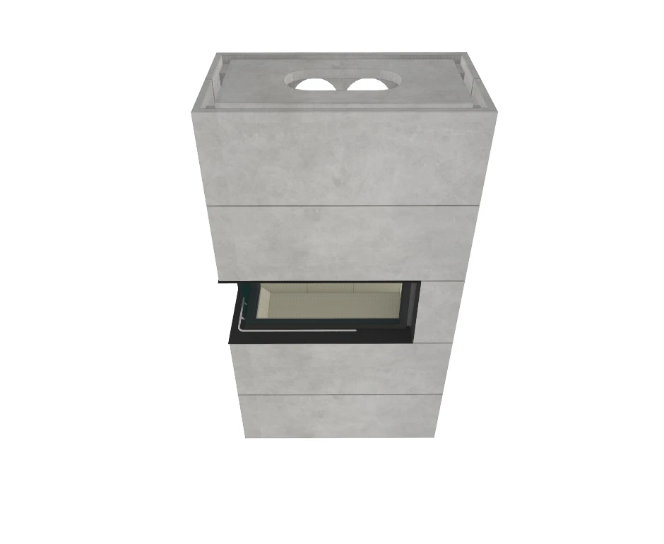 Kaminbausatz Brunner BSK 07 Architektur Kamin Eck Links Schiebetür Hoch, 10 KW – Bild 7