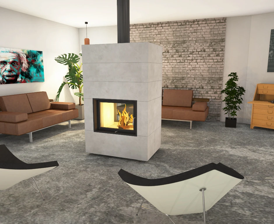 Kaminbausatz Brunner Systemkamin BSK 08 Kompakt Kamin Tunnel, 11 KW – Bild 12