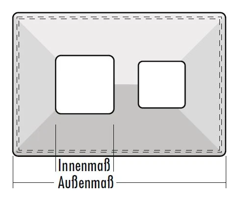 Kaminabdeckplatte Beton Zweizügig Mit Eckigen Ausschnitten – Bild 3