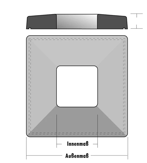 Kaminabdeckplatte Aus Beton Einzügig Eckiger Ausschnitt – Bild 3