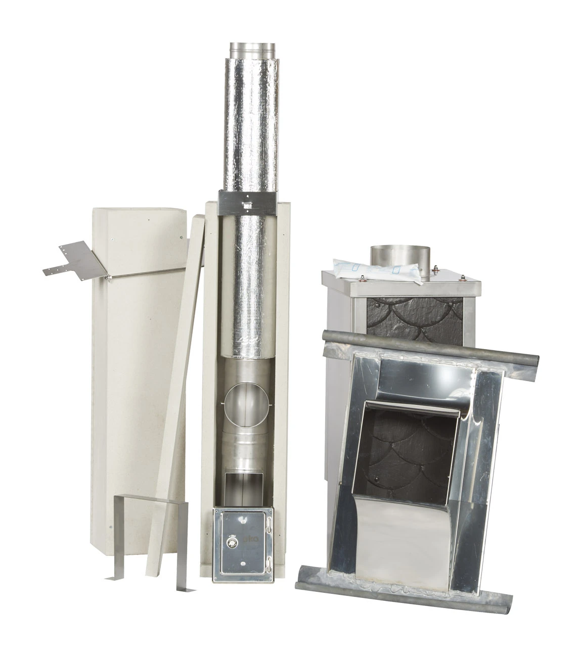 F90 Leichtbauschornstein 9,2 M V4A-Edelstahl NW 140-160 Mm - Eka L90 Compact – Bild 2