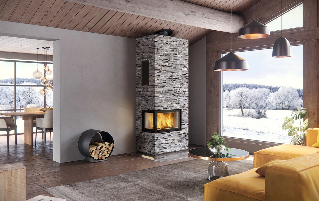 Kaminbausatz Nordpeis DAVOS A STONE, 8.9 KW – Bild 5