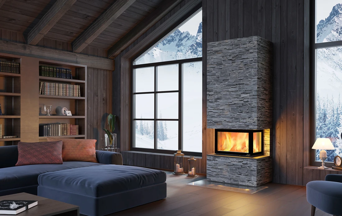Kaminbausatz Nordpeis DAVOS U STONE, 8.9 KW – Bild 5