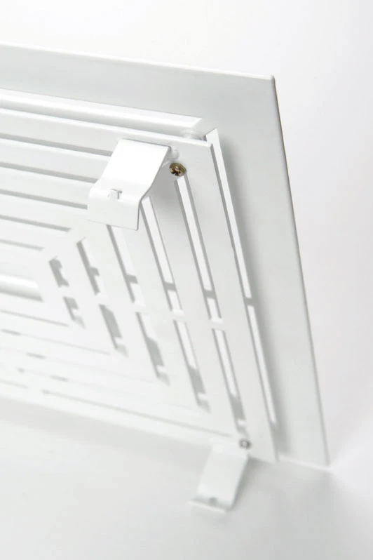 Design Lüftungsgitter 45 X 23 Cm Mit Einbaurahmen Weiß - Weiß – Bild 3