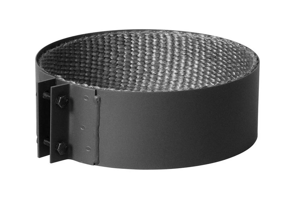 Halteschelle Für Rauchrohr Stahl Doppelwandig Ø 150 Mm Schwarz – Bild 2