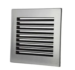 Kaltluftgitter Edelstahlblende Geschliffen