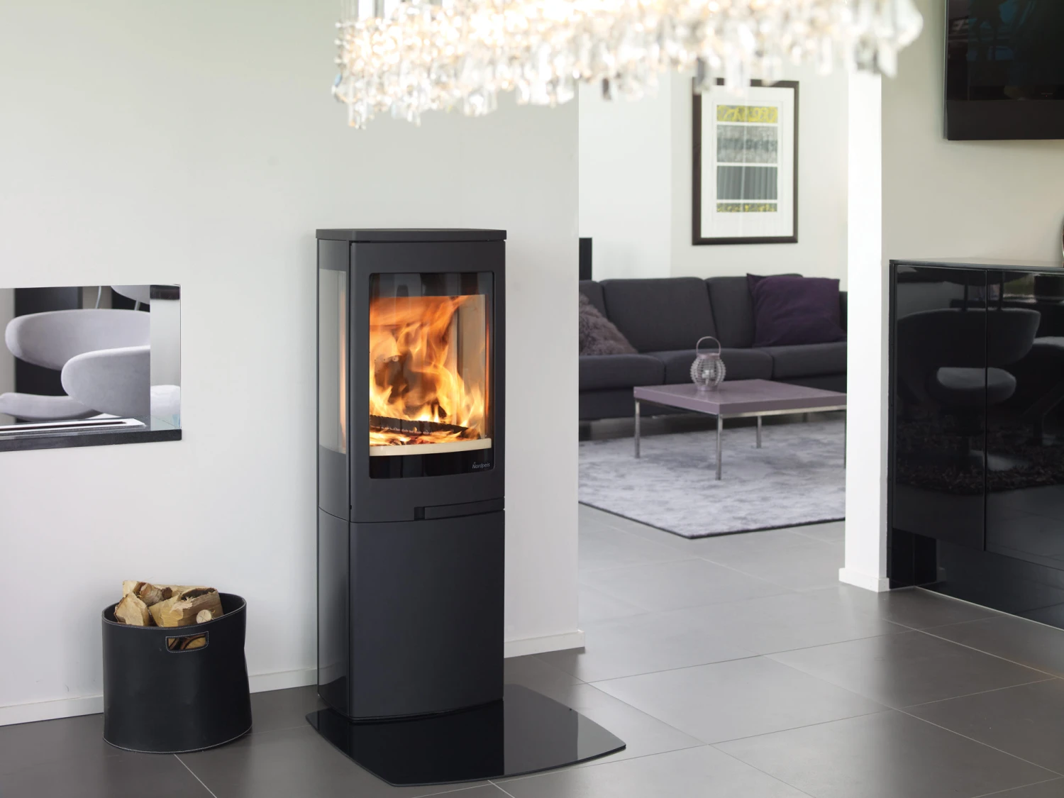 Kaminofen Nordpeis DUO 4 Schwarz, 5 KW – Bild 5