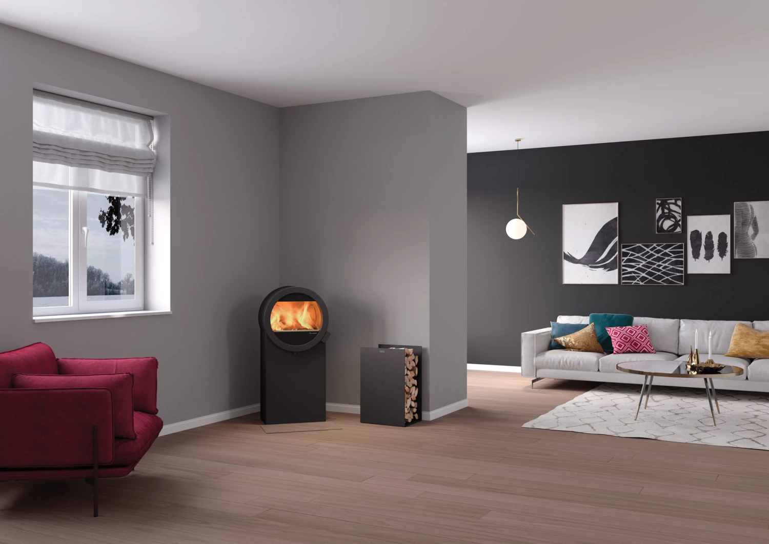 Kaminofen Nordpeis ME Stahl 5,8 KW Schwarz – Bild 5