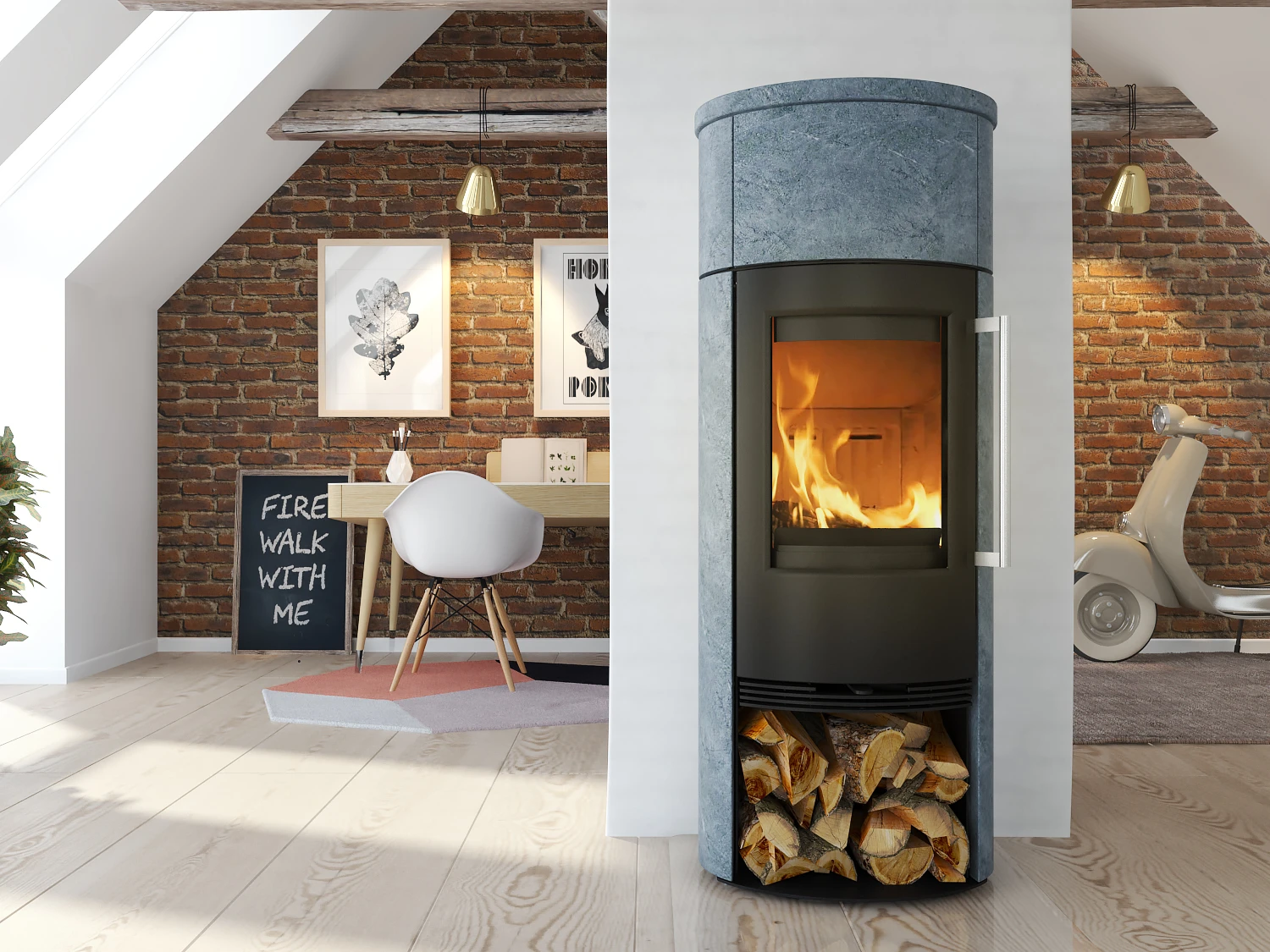 Kaminofen TermaTech TT21RS Heat Storage Speckstein, 5 KW – Bild 2