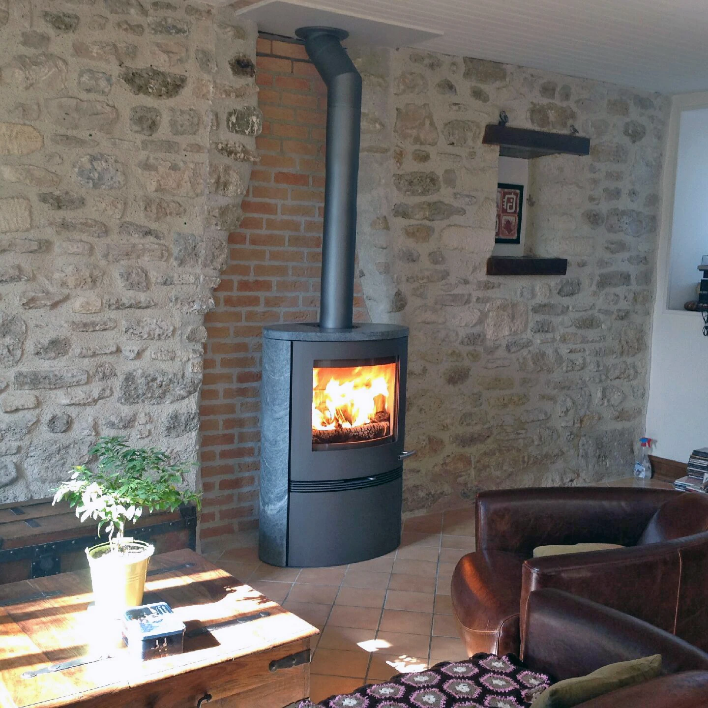 Kaminofen TermaTech TT22HS Black Schwarz Lackierter Stein, 7,5 KW – Bild 2